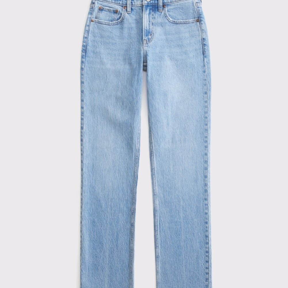ABERCROMBIE & FITCH mid rise the 90s straight jeans (8L/29)